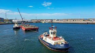 SB7020 into HPL & Sailing  from Hartlepool Deep Water Berth.