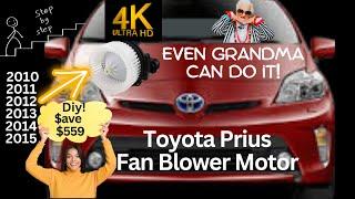 How to replace Toyota Prius 2010 2011 2012 2013 2014 2015 Blower fan motor repair