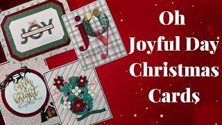 Oh! Joyful Day Christmas Cards using Rosie's Studio Oh Joyful Day Card Kit