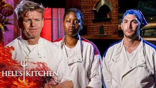 Four Chefs Go Up, One Chef Leaves | Hell's Kitchen