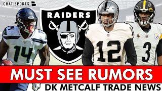 MUST SEE Raiders Rumors On Aaron Rodgers & Russell Wilson + DK Metcalf Trade News