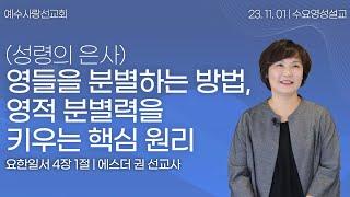 [ (성령의 은사) 영들 분별함의 은사! 영을 분별하는 5가지 분별방법, 영적 분별력을 키우는 4가지 원리 I 에스더권 선교사 ] 멕시코예수사랑교회 2023. 11. 1.