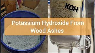 Potassium hydroxide and carbonate from wood ashes.