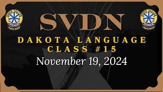 SVDN - Dakota Language Class 15