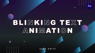 Blinking Text Animation | Text Intro | Free Template in after effects  #logoanimation #aftereffects