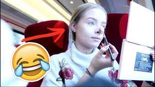 I DID MY MAKEUP ON THE TRAIN.. | sophdoesvlogs