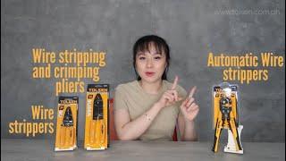 GUIDE #102 LOW EFFORT CRIMPING AND TRIMMING WIRES! TOLSEN AUTOMATIC WIRE STRIPPER/CRIMPER