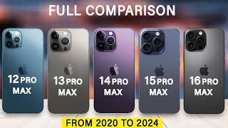 iPhone 16 Pro Max Vs 15 Pro Max Vs 14 Pro Max Vs 13 Pro Max Vs 12 Pro Max Specs Review in 2024