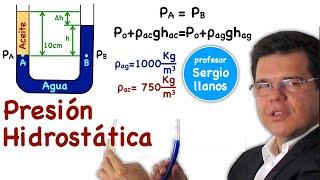 Aplicación Presión Hidrostática Mecánica de Fluidos.