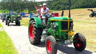 Große Traktorausfahrt 8. Int. Oldtimertraktoren Treffen in 54518 Heidweiler 13.07.2024