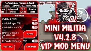 Mini Militia v4.2.8 VIP Mod Menu V2 [UPDATED] [70+ Mods/Features] (God Mod Menu) || by Gamer Aadil