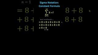 Evaluación de la notación sigma (suma) con una fórmula constante #maths #math