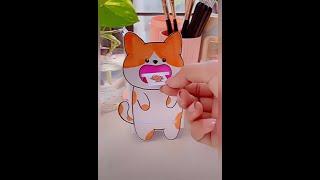 DIY Paper Cat Toy #kids #craft #DIY