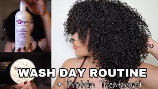 Voluminous Wash Day + Step By Step Protein Treatment!