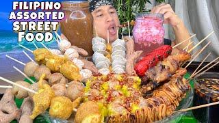 PHILIPPINES ASSORTED STREET FOOD MUKBANG ( Ihaw-ihaw and Tusok Tusok street Food ) PINOY MUKBANG