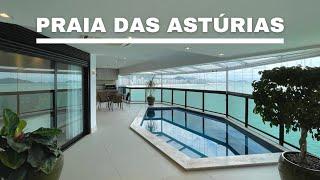 VISTANDO O LUXUOSO APARTAMENTO FRENTE MAR NA PRAIA DAS ASTÚRIAS NO GUARUJÁ