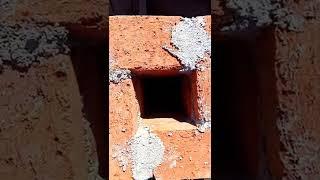 ZIDANJE DIMNJAKA,ODZAKA NA CETIRI CIGLE.Masonry of the chimney/flue on four bricks