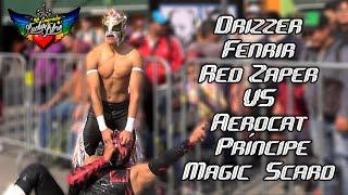 Drizzer, Fenrir y Red Zaper VS Aerocat, Príncipe Magic y Scard