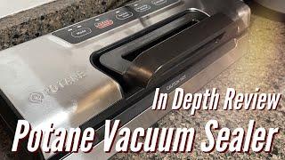 Potane Precision Vacuum Sealer Machine Pro Food Sealer with Built-in Cutter and Bag Storage
