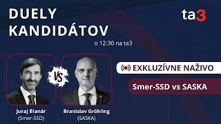 Duely kandidátov: Juraj Blanár (Smer-SSD) vs Branislav Gröhling (SASKA)