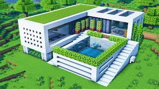 Minecraft Villa bauen 1.20 Tutorial - Modernes Haus in Minecraft bauen Tutorial