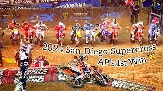 450 Main Event San Diego Supercross 2024 ~ Sketchy Mud Race ~ AP 1st Win, Jett vs Anderson