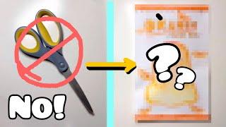 MAKING A BLIND BAG WITHOUT SCISSORS?? ️