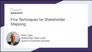 Webinar: Five Techniques for Stakeholder Mapping