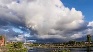 Old Mill District, Bend, Oregon Time Lapse 5-19-2016  (4K)