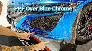 How To PPF Over Blue Chrome VInyl Wrap