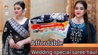 Amazon wedding special affordable saree haul || wedding saree look book ||  Pooja choyal