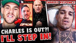 Michael Chandler vs Charles Oliveira IN JEOPARDY? Dustin Poirier offers to STEP IN SHORT NOTICE!