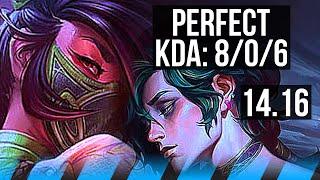 AKALI vs HWEI (MID) | 8/0/6, Legendary | EUW Master | 14.16