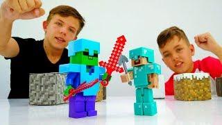 Секреты игры Майнкрафт - Стив против мобов Minecraft!