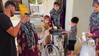 Welcome to Sardar's Channel: Milking Cows, Selling Milk, and Sajad's City Trip for Rahila's Needs🫙