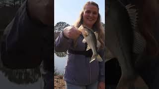 Wife Catches Her First Bass!
