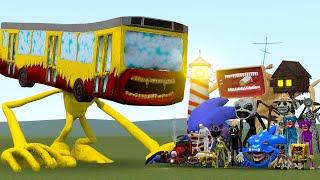 NEW GIANT THE BUS EATER VS ALL MONSTER!! in Garry's Mod