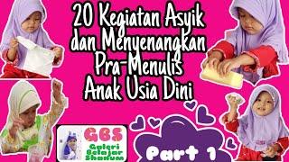 20 Kegiatan Asyik dan Menyenangkan Pra-Menulis Anak Usia Dini | Part 1 | Galeri Belajar Shanum