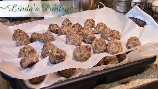 ~Prepping Ahead Italian Meatballs With Linda's Pantry~