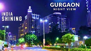 India Shining at Night | Gurgaon – Golf Course Road Night View | Gurugram Night View - New India