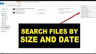 How to Find files by date modified in Windows