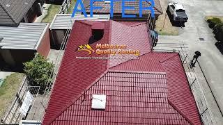 Before & After of Roof Restoration Work - Melbourne Quality Roofing