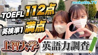 TOEFL112点！英検準1満点！上智大学の英語力を大調査！【wakatte TV】#790