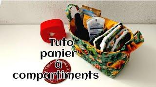 Tuto panier de rangement avec compartiment,couture facile ,tuto sans blablas