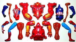 AVENGERS TOYS ASSEMBLE SUPERHERO SPIDERMAN HULK BUSTER SIREN HEAD CAPTAIN AMERICA