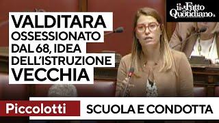 Piccolotti vs Valditara: "Ossessionato dal '68, la sua idea di scuola ci riporta al secolo scorso"