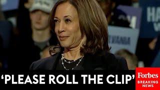 Kamala Harris Plays 'Enemy From Within' Clip Reel Of Trump At Campaign Rally In Erie, Pennsylvania