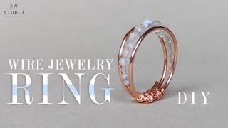 Moonstone Ring/Easy Ring/DIY Ring/Wire Wrap Ring Tutorial/DIY Jewelry/How to make