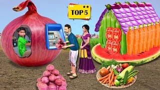 Garib Kisan Ka Vegetable House Vs Giant Onion ATM Top Collection Hindi Kahaniya Hindi Moral Stories