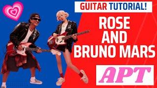 APT Rose (Blackpink) and Bruno Mars - guitar tutorial lesson